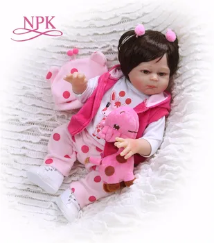 19 Colių viso kūno silikono bebes Reborn Baby Doll Touch Nekilnojamojo mados vaikų dienos dovanos, žaislai, Kūdikių Lėlės Naujas Skirtos Kalėdų Dovanos