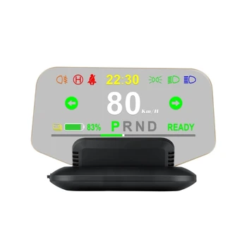 Automobilių HUD Headup-Ekranas LED GPS Greičio Laikrodis Daviklis priekinio, galinio Stiklo Projektorius greičio viršijimo Signalas Nuovargį Vairavimo Priminimas Modelis 3