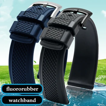 fluororubber watchband 21mm 22mm Silikono Gumos apyrankė,, s-eiko longines laikrodžiai rolex band prekės sporto dirželis žiūrėti