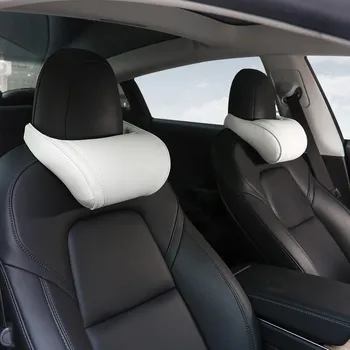 Kaklo Pagalvė, skirta Tesla Model 3 S X Y Minkštos Patogios Pagalvėlės, Oda Kaklo Parama, Automobilių Sėdynės Pagalvėlės Automobilio Interjero Aksesuarų 1Pc