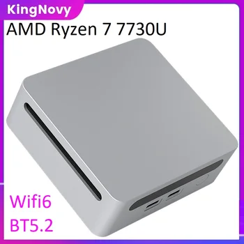 KingNovy Naujas Mini Žaidimų PC AMD Ryzen 7 7730U i5 1235U DDR4 2xNVMe 