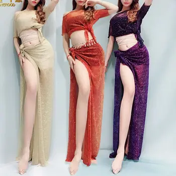 kinijos pilvo šokio kostiumas Seksualus Orientale Femme Veiklos Kostiumas Etapo Rezultatus Apranga Moterims