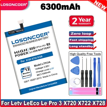 LOSONCOER 6300mAh LTF23A Baterija LeEco Letv Pro3 X722 X728 X720 x520