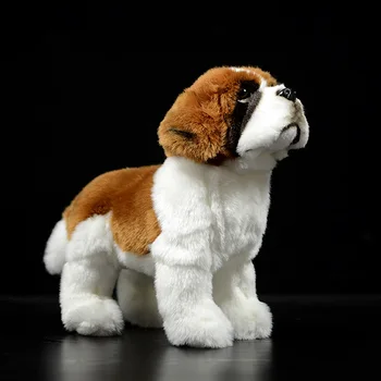 Mielas Modeliavimas Saint Bernard Įdaryti Pliušinis Žaislas, Lėlė Canis Lupus Familiaris Šuo Realiame Gyvenime Gyvūnų Modelio Vaikams Gimtadienio Dovana