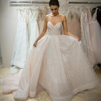 MYYBLE Blizga Princesė Vestuvių Suknelės 2021 Brangioji Backless-Line Plus Dydis Vestuvinės Suknelės Nuotakos Suknelė Vestido de Noiva Pigiai