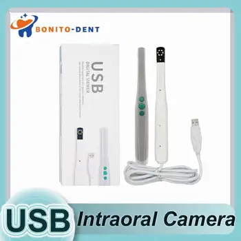 Nešiojamų Intraoral Fotoaparatas USB Viewer Žodžiu Endoskopą Su Reguliuojamu 6 LED Žibintai