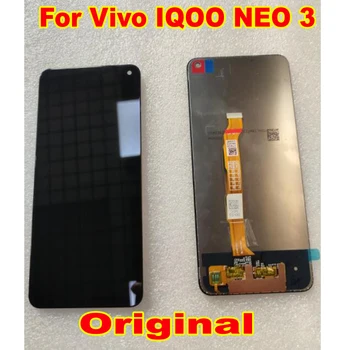 Originalas Geriausias LCD Ekranas Touch Panel Ekrano skaitmeninis keitiklis Surinkimo Jutiklis Vivo IQOO NEO 3 / IQOO Z1 / IQOO Z1x Telefono Pantalla