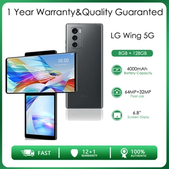 Originalus, Atrakinta LG Sparno 5G Single/Dual Sim 8GB RAM+128/256 GB Octa-core 64MP 6.8
