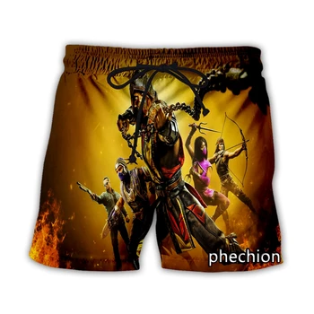 phechion Naujas Vyrų/Moterų Mortal Kombat 3D Atspausdintas Atsitiktinis Šortai Mados Streetwear Vyrai Laisvi Sporto Šortai A114