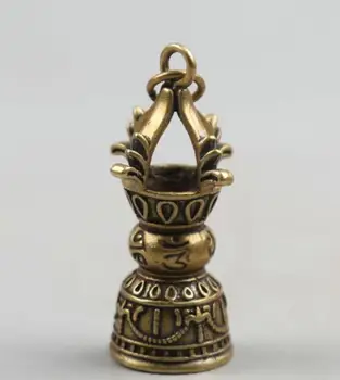 Rinkti Mažų Retenybė Kinijos Budizmo Fengshui Bronzos Turto Bell Pakabukas