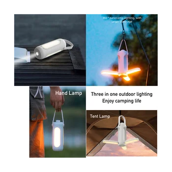 USB Nešiojamasis Kempingas Šviesos Lankstymo Kempingas Lempa Tolygus Reguliavimas LED Lempos, Žygiai, Žvejyba Avarinis Apšvietimas