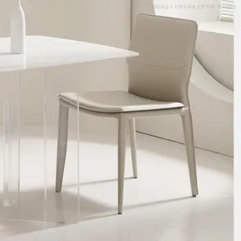 Valgomojo Kėdė, Ju Raudona Dizaineris Odos Kėdė Namų Balno Oda Kėdės Šviesos Prabanga Minimalistinio Modelio Kambarį Viešbutyje Atgal Kėdė