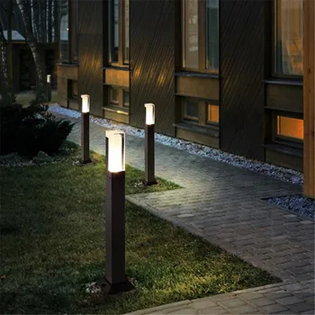Vandeniui LED Sodo Vejos Lempos Šiuolaikinės Aliuminio Ramstis Šviesos Lauko Kiemas Villa Kraštovaizdžio Vejos Stulpeliai Šviesos