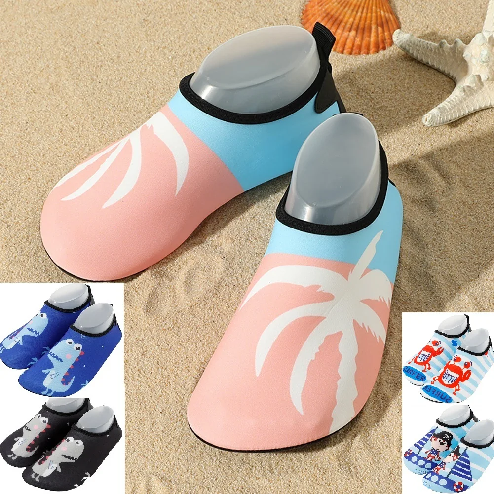 Vaikų lauko paplūdimio batus, lazdas odos kvėpuojantis minkštas vienintelis nardymo batai drugelis kulno anti-pjovimo plaukimo batai0
