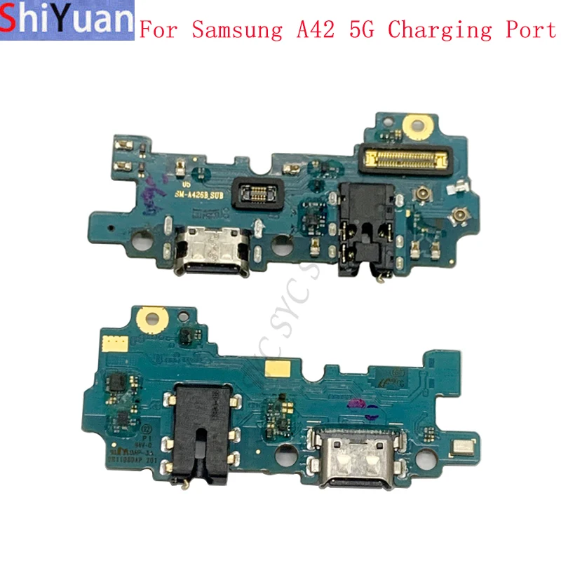 USB Įkrovimo lizdas Jungtis Valdybos Flex Kabelis Samsung A42 5G A426 USB PCB Pakeitimas, Remontas, Dalys0