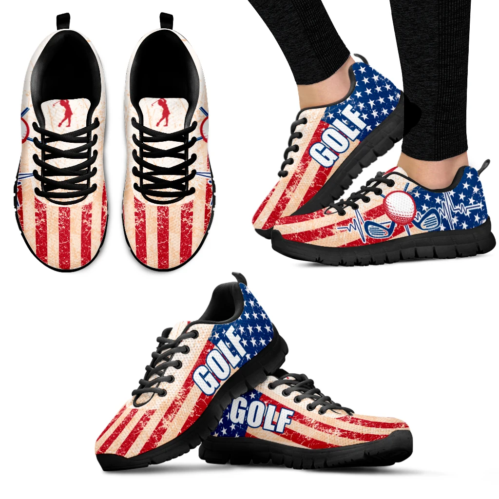 חדש אמריקאי דגל עיצוב קיץ סניקרס גולף דגל הדפסת נעלי Užsakymą דגל/ספורט תחביב נעלי על ביקוש Zapatos0
