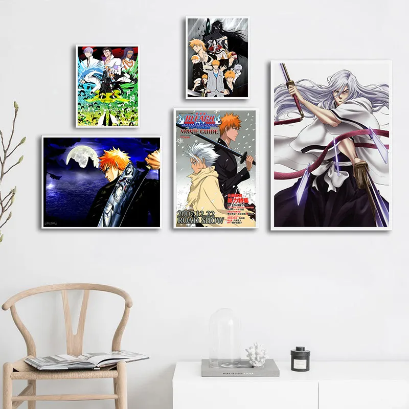Anime Filmo Baliklis WHITE Padengtas Popierius Plakatas Baras, Kavinė Dekoratyvinis Dažymas Kambario Sienų Lipdukai kambarį dekoro0