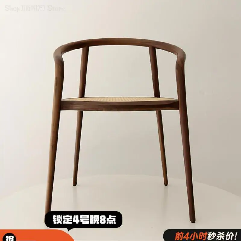 Derliaus Rotango Kėdė Iš Medžio Masyvo Laisvalaikio Kėdė Dizainerio Kūrybos Atlošas Kėdės Ratas Kėdė Naujas Kinų Stiliaus Rotango Kėdės Arbata1