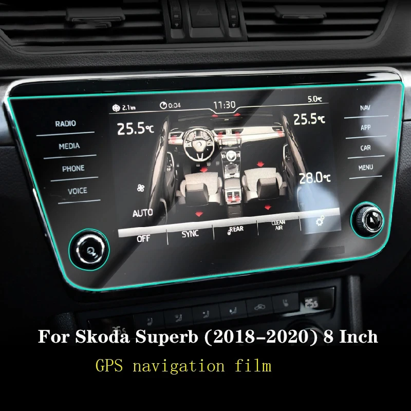Už Skoda Superb 2018-2023 Automobilio Interjero Aksesuarai, GPS Navigacijos Ekrano Grūdintas Stiklas, Apsauginė Plėvelė Anti-scratch Interjeras1