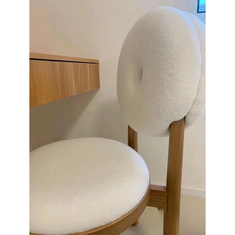 Valgomojo Kėdė Paprasta Modernių Kėdžių Ėriukų Vilna Laisvalaikio Kėdė Makiažas Padažu Išmatose Uosio Medžio Spurgos2