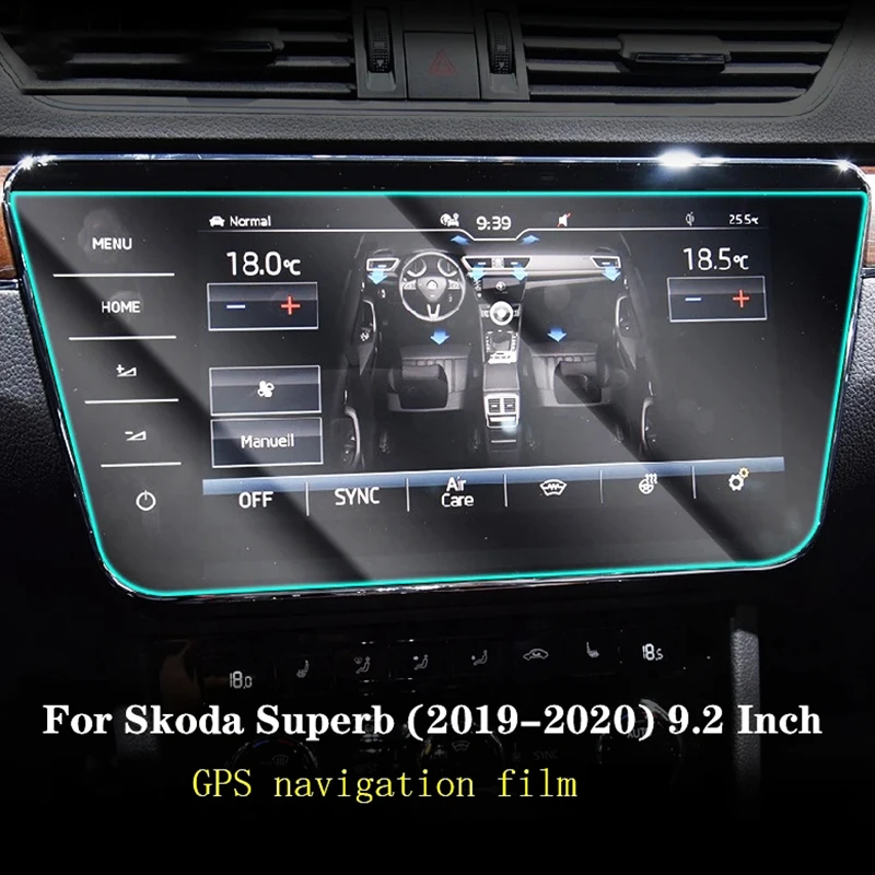 Už Skoda Superb 2018-2023 Automobilio Interjero Aksesuarai, GPS Navigacijos Ekrano Grūdintas Stiklas, Apsauginė Plėvelė Anti-scratch Interjeras2