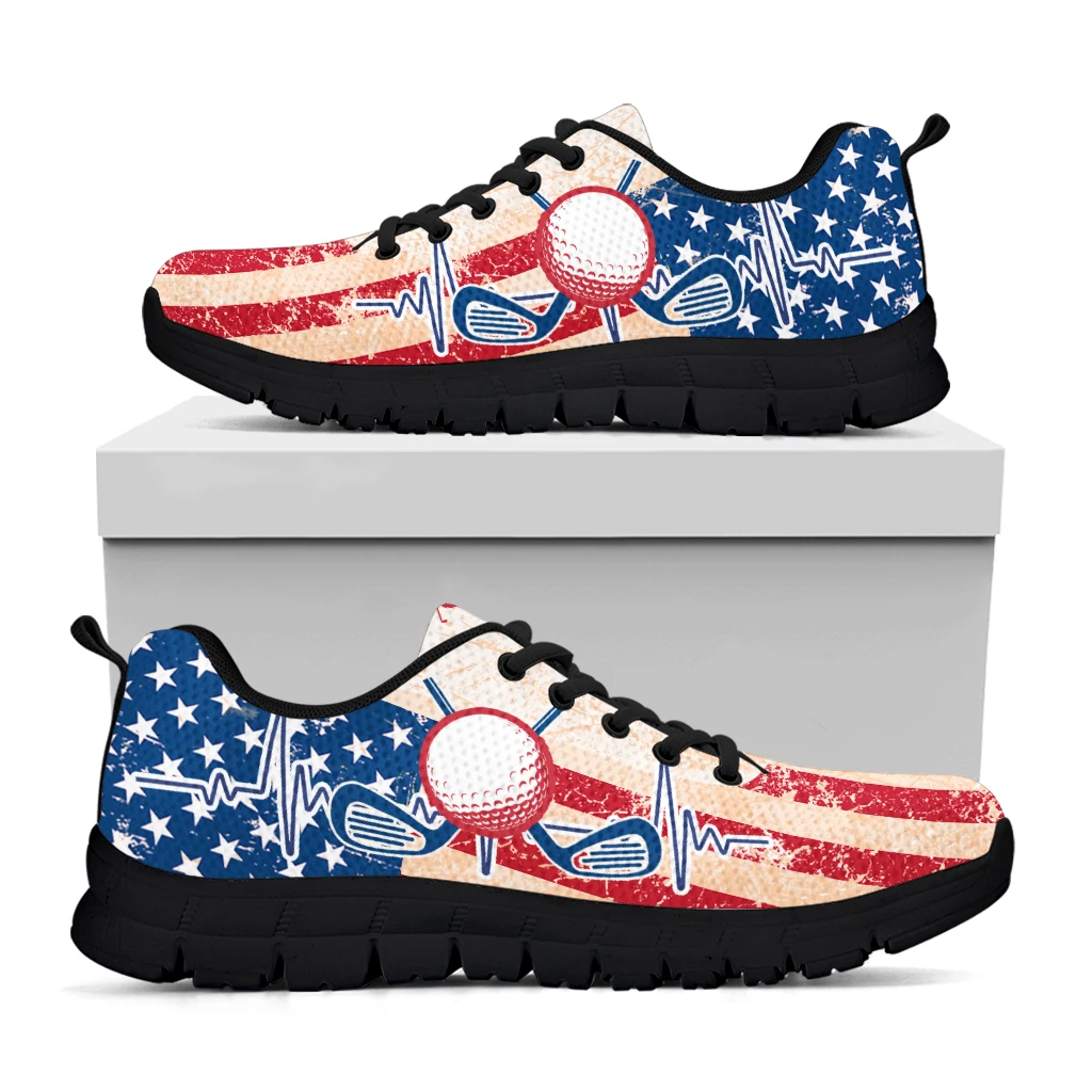 חדש אמריקאי דגל עיצוב קיץ סניקרס גולף דגל הדפסת נעלי Užsakymą דגל/ספורט תחביב נעלי על ביקוש Zapatos2