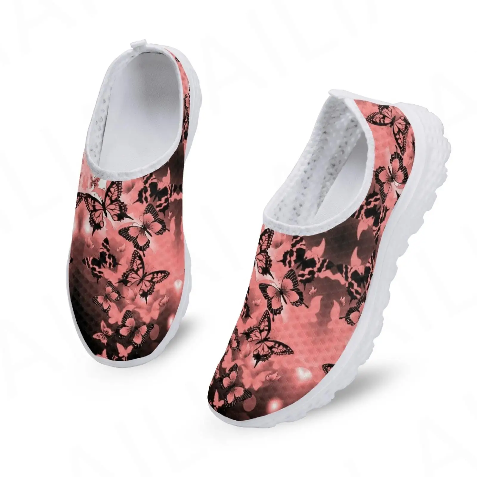 יפה פרפר דפוס נוח קיץ לנשימה רשת נעלי רך שטוח פנאי נעליים מזדמנים סניקרס Zapatos3