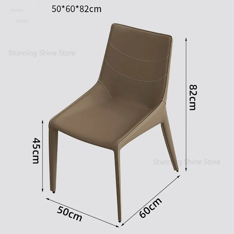 Šiuolaikinės Paprasta Atlošas Valgomojo Kėdė Šiaurės Minimalistinio Valgomojo Kėdės Namų Atsitiktinis Derybų Kėdė Dizaineris Sėdynės Odinės Kėdės4