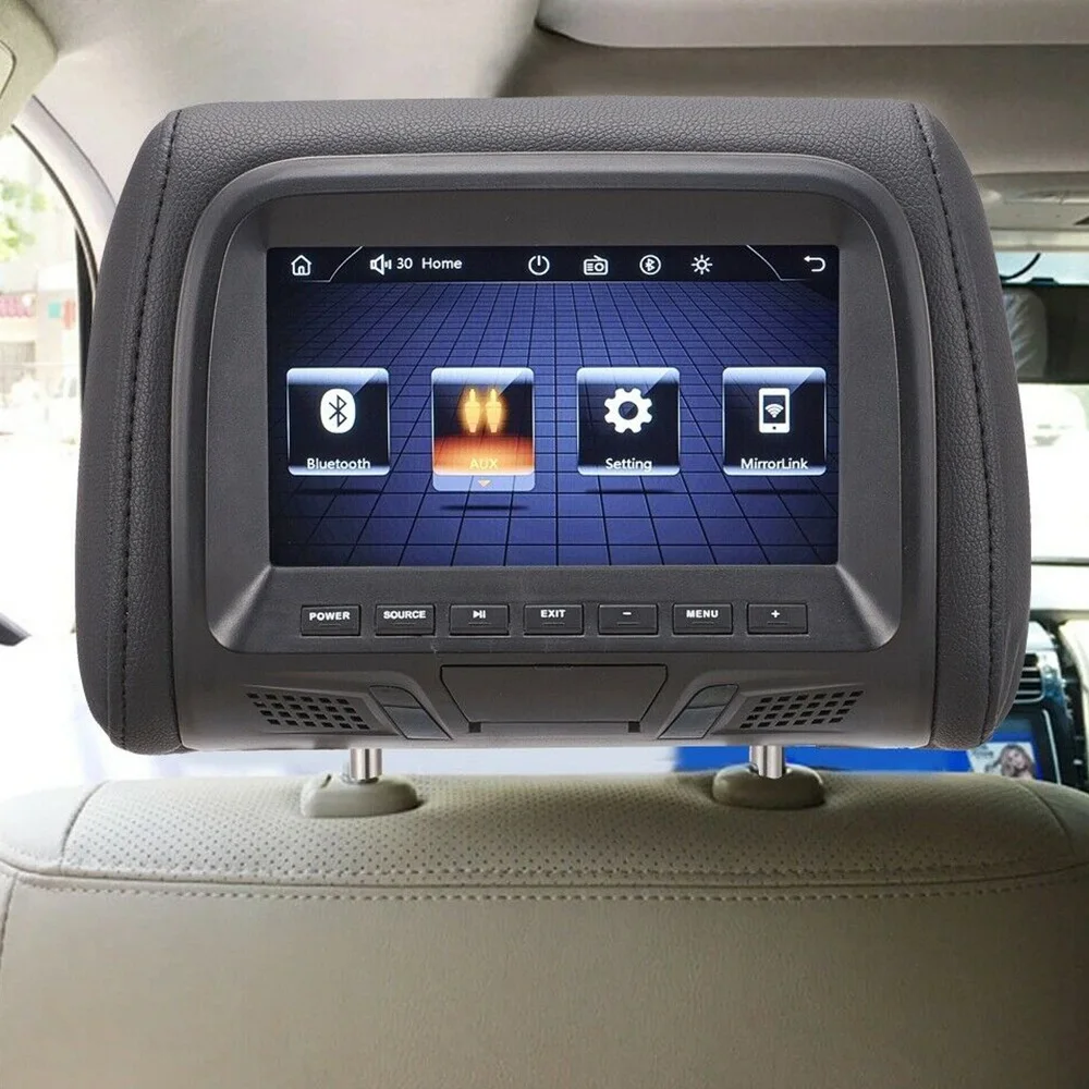 7Inch Touch Screen Automobilių Pogalvių Monitorius MP5 Grotuvas Pagalvę Monitorius ir Vaizdo Sinchronizavimo/ Veidrodis Nuorodą4
