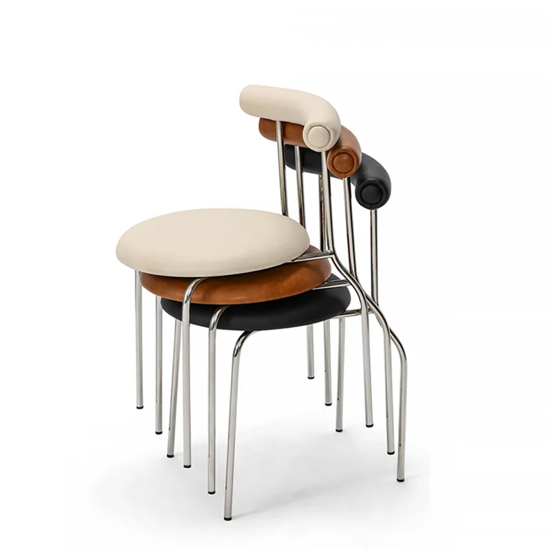 Amerikos Nerūdijančio Plieno Valgomojo Kėdės Namų Baldai Šviesos Prabanga Minimalistinio Atgal Valgomojo Kėdė Dizainerio Kėdės už Kambarį4